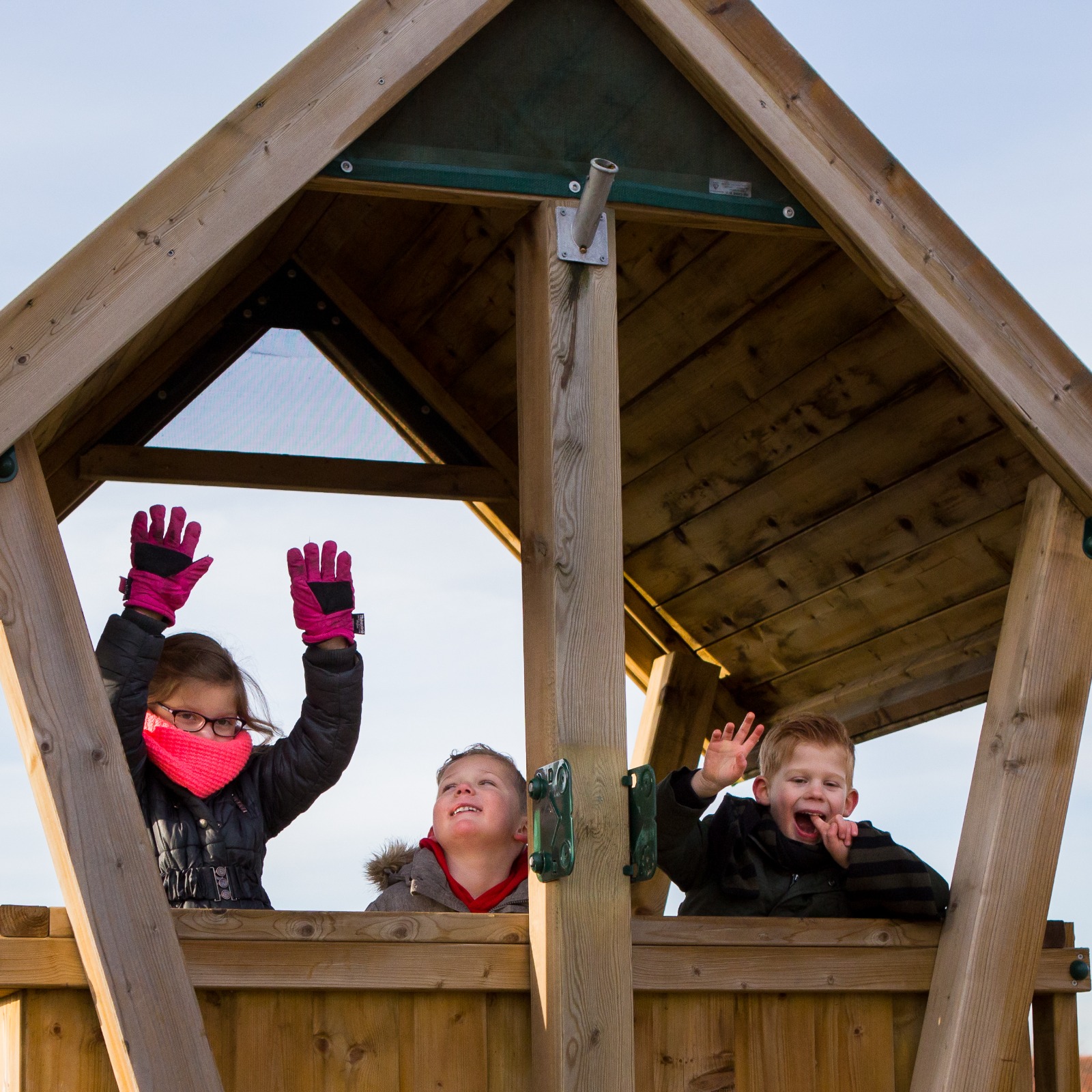 Kinderen in de speelhut